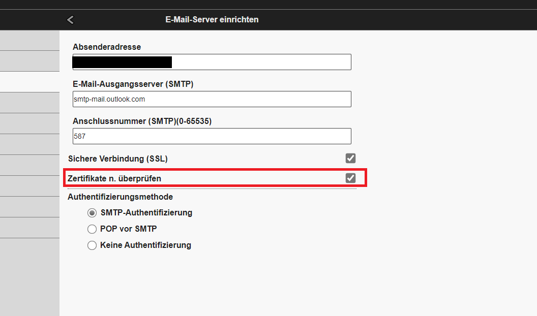 Und plötzlich versendet der Canon Maxify MB5150 keine E-Mails mehr